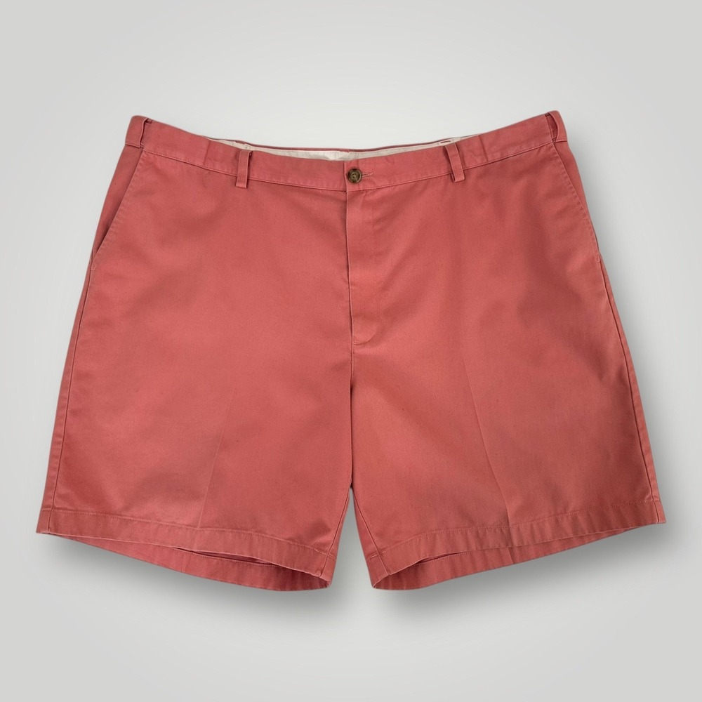 L.L. Bean Comfort Waist Chino Shorts Mens Size 44 Pink Coral Preppy Casual